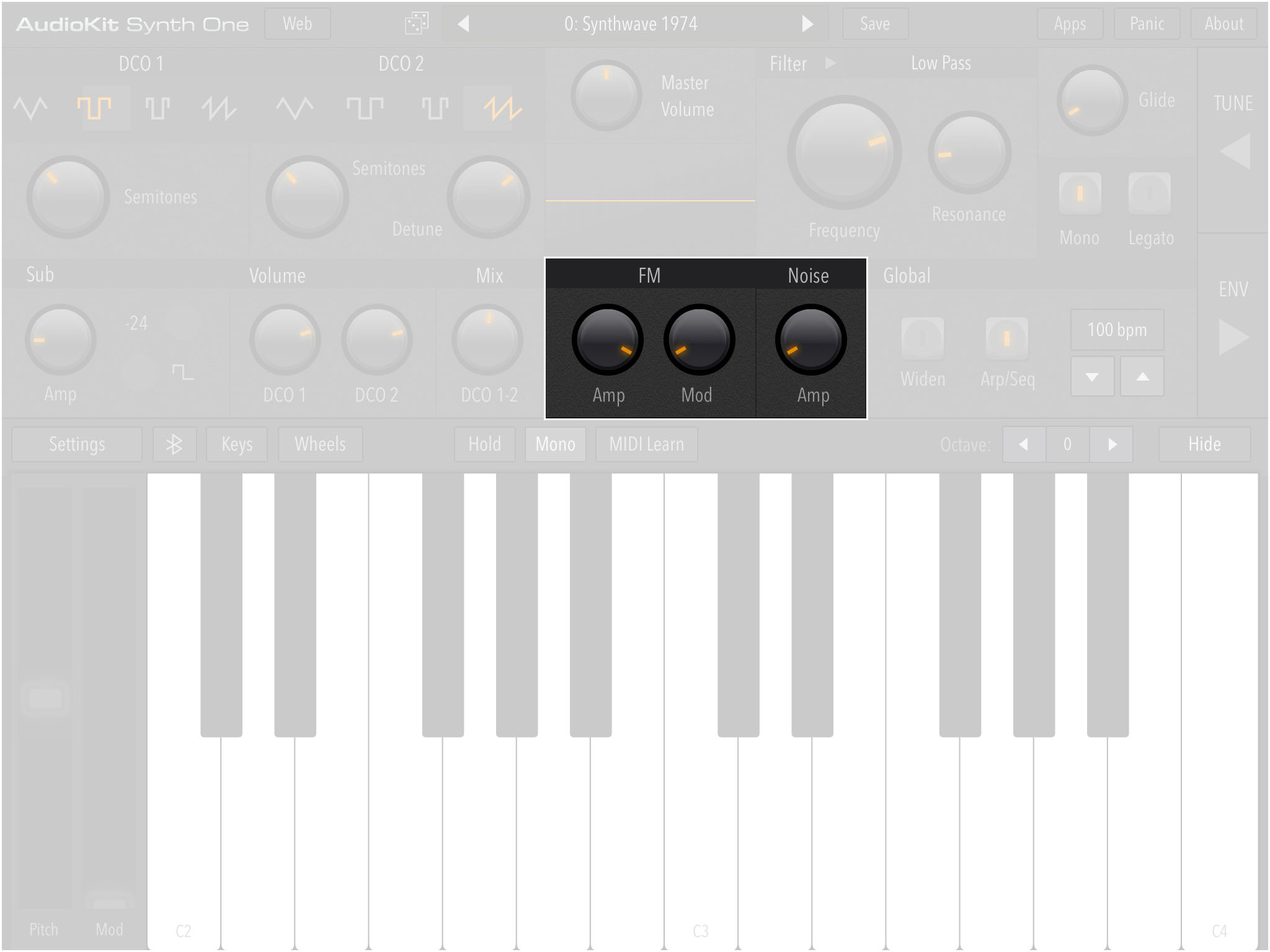 Main Panel: FM Oscillator