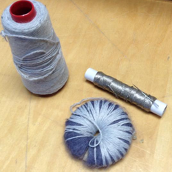 Conductive thread and wool