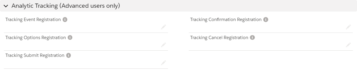 Analytic Tracking (Advanced users only) section