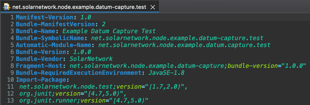 Eclipse OSGi manifest editor