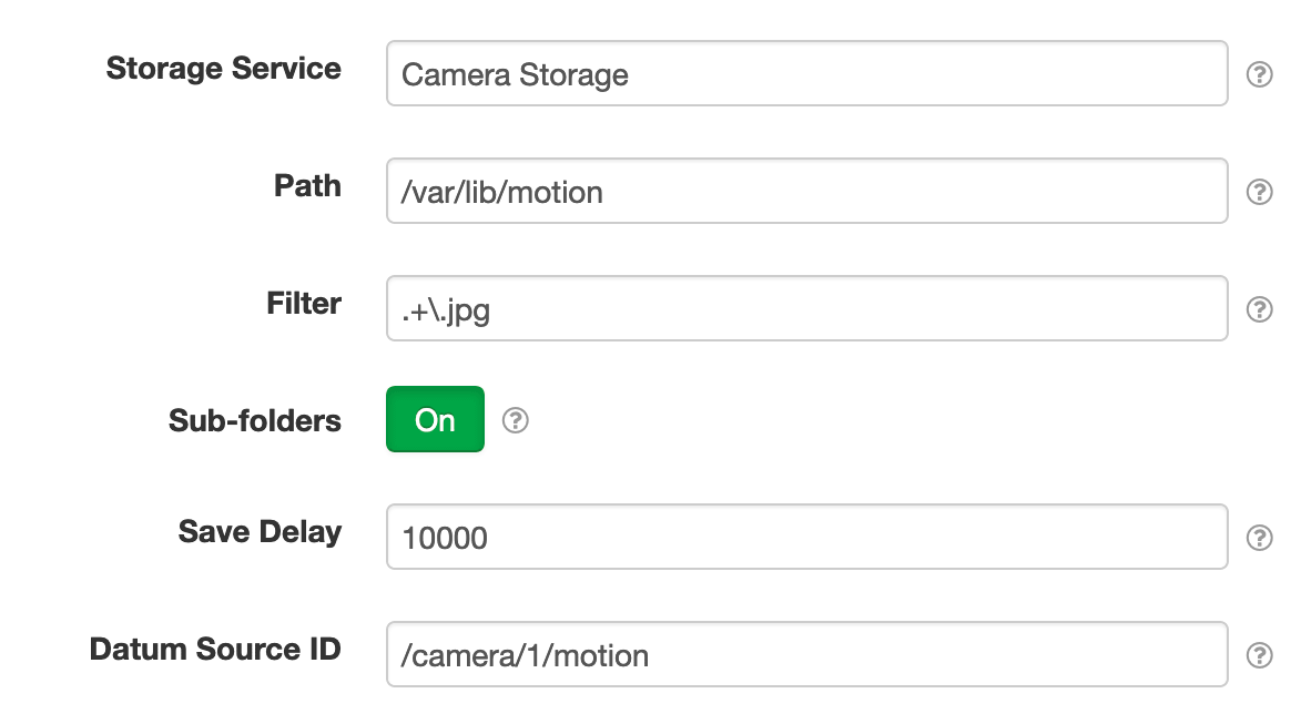 Storage Service File Watcher settings