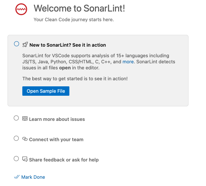 Welcome to SonarLint!