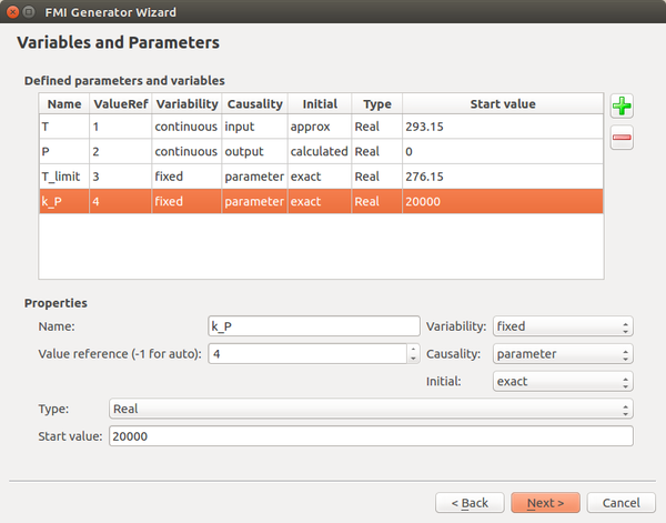 Variable definitions