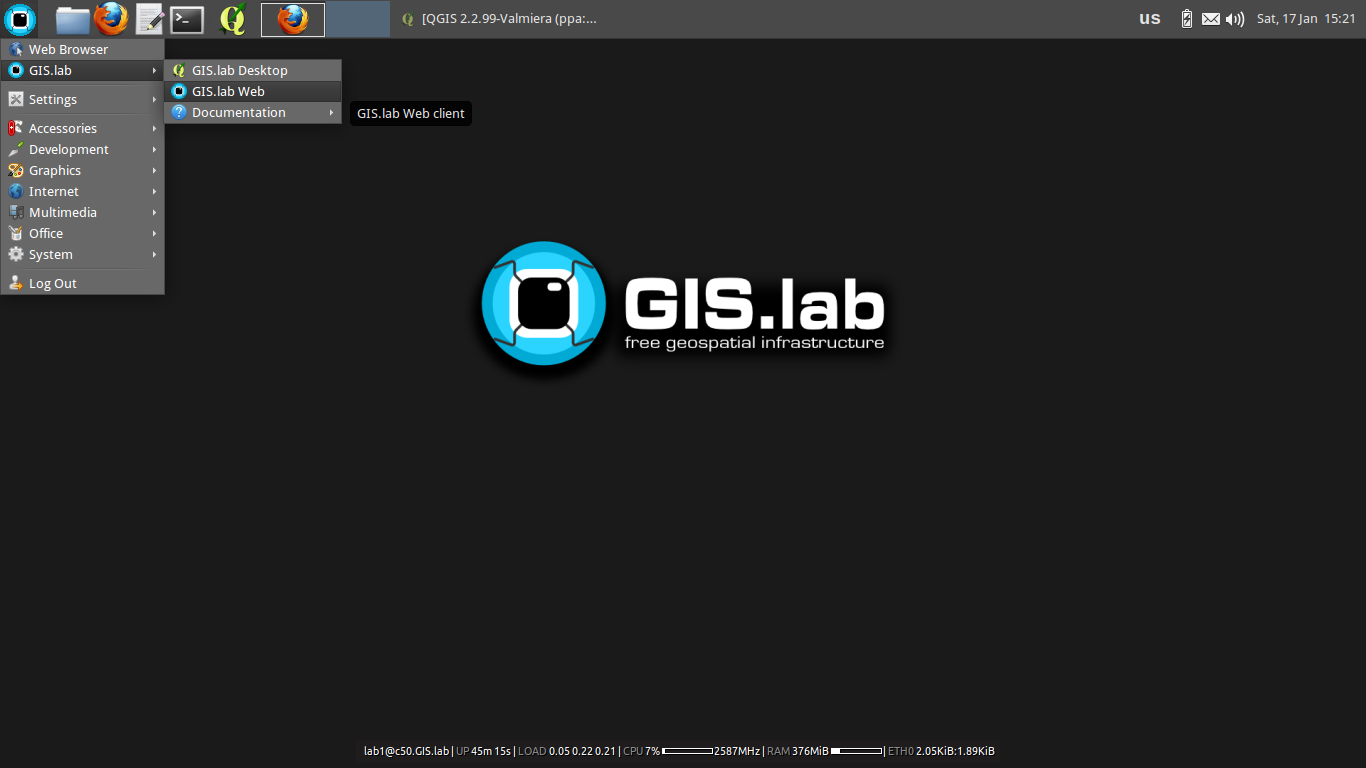 gislab-web-applications-menu