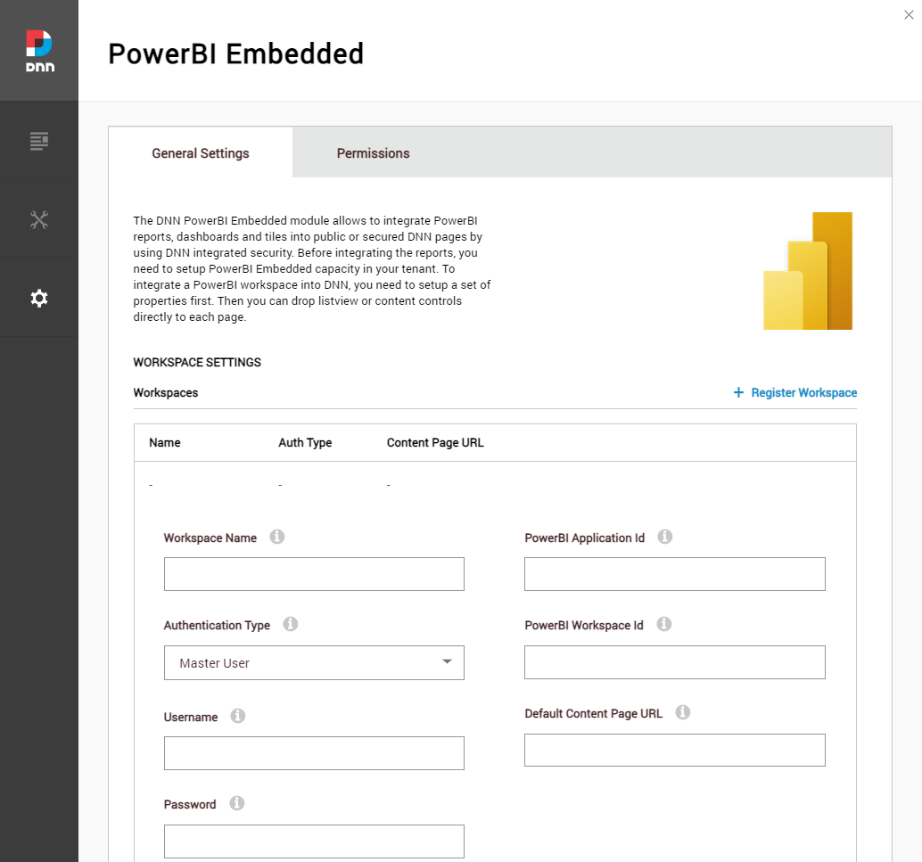 Register workspace