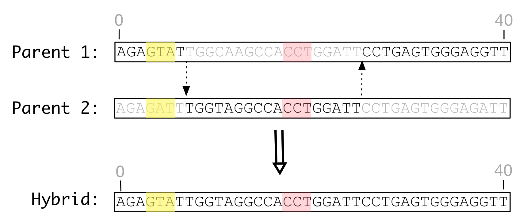 Recombination without indels