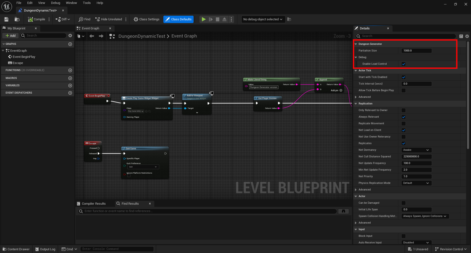 LevelScript parameter