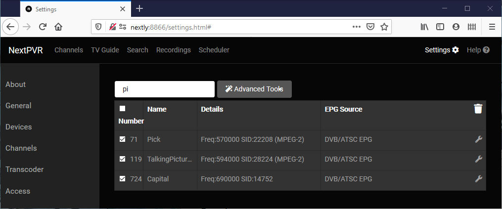 Filter Channels